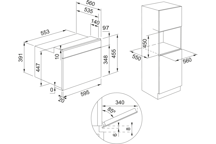 Lò vi sóng kết hợp nướng Franke FMA 45 MW XS âm tủ