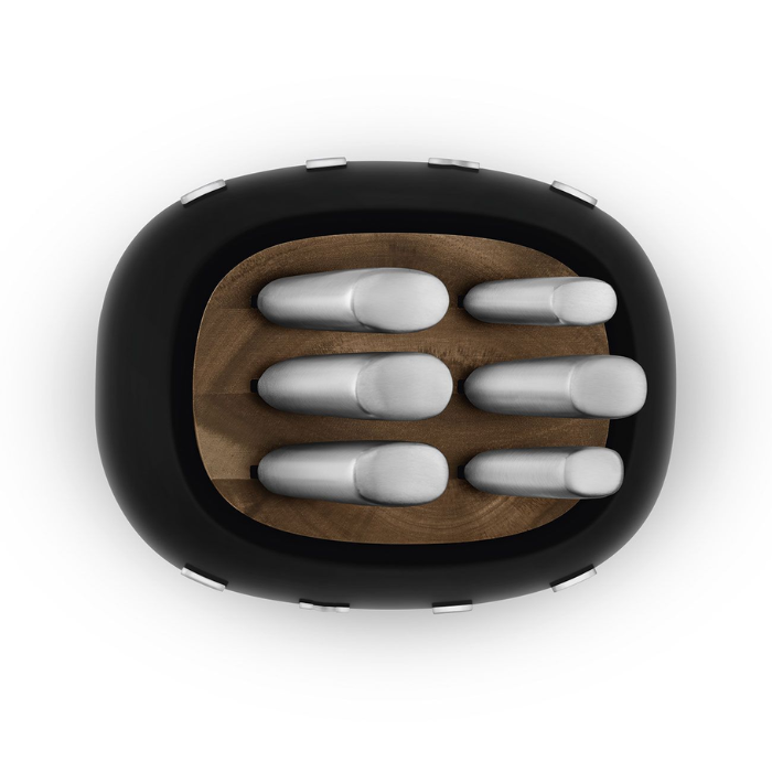 Bộ dao làm bếp 6 món Smeg KBSF02BL màu đen