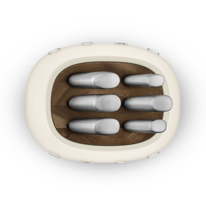 Bộ dao làm bếp 6 món Smeg KBSF02CR màu kem