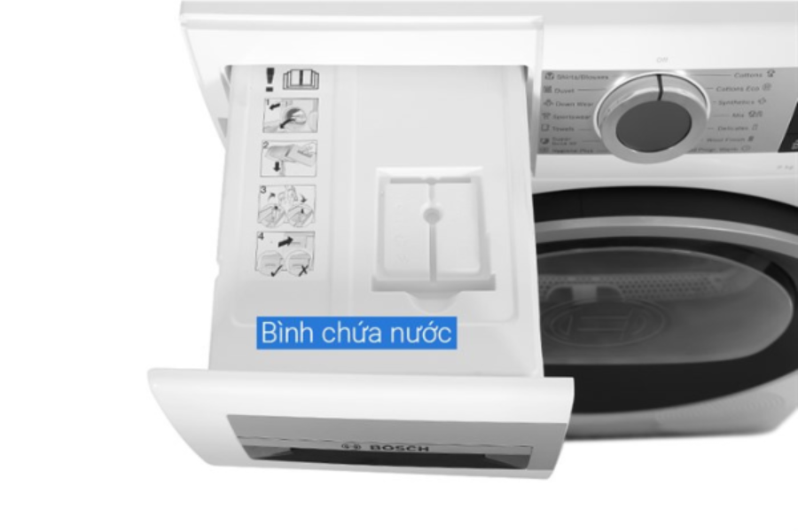 Máy sấy bơm nhiệt Bosch 9 kg WQG24570SG Series 6