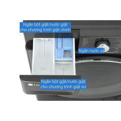 Máy giặt sấy LG FV1411D4B AI DD™ 11/7kg màu đen