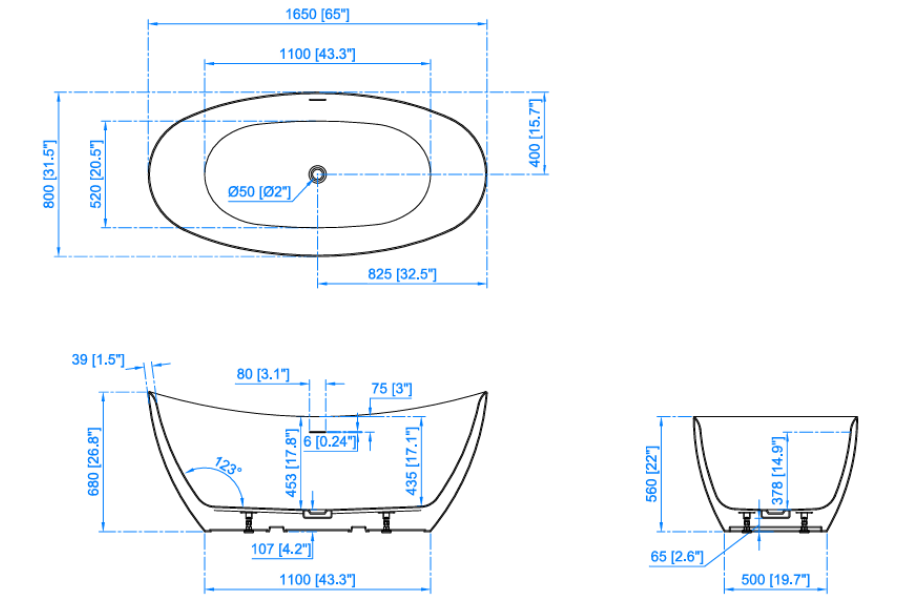 Bồn tắm Maadela MB 8821-65-S