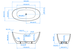 Bồn tắm Maadela MB 8821-65-S