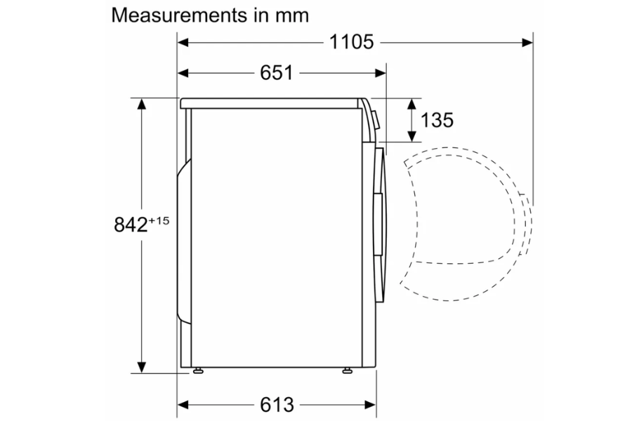 Máy sấy Bosch WQB245B0SG bơm nhiệt 9 kg Serie 8 màu trắng