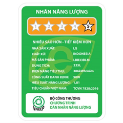Tủ lạnh LG LBB33BLM Inverter 335 lít