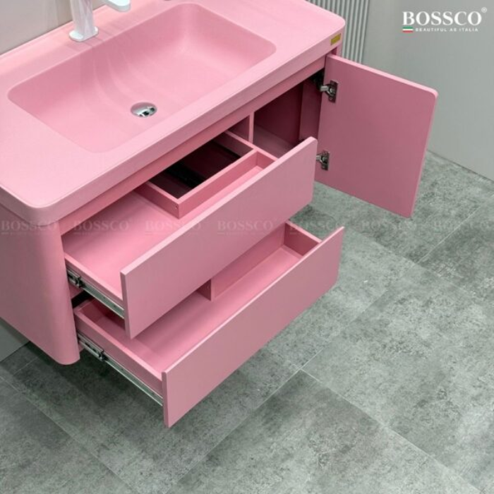Tủ lavabo Bossco BC-B03H màu hồng