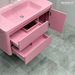 Tủ lavabo Bossco BC-B03H màu hồng