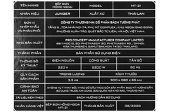 Bếp hồng ngoại Junger MT-21