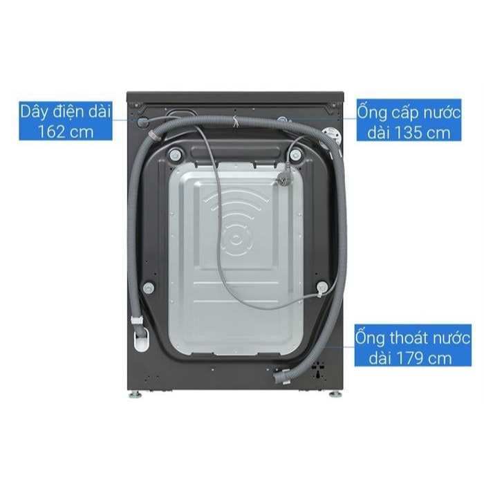 Máy giặt sấy LG FV1411D4B AI DD™ 11/7kg màu đen