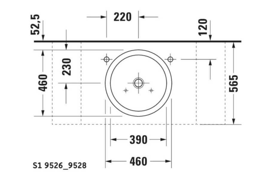Chậu lavabo Duravit 0445460000 Starck 1