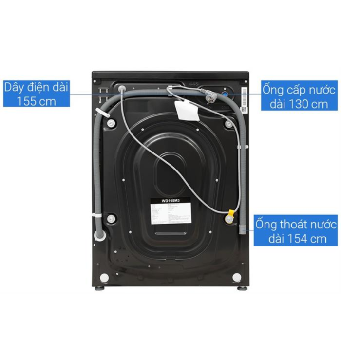 Máy giặt sấy Hisense WD105M3 giặt 10.5 kg - sấy 7 kg