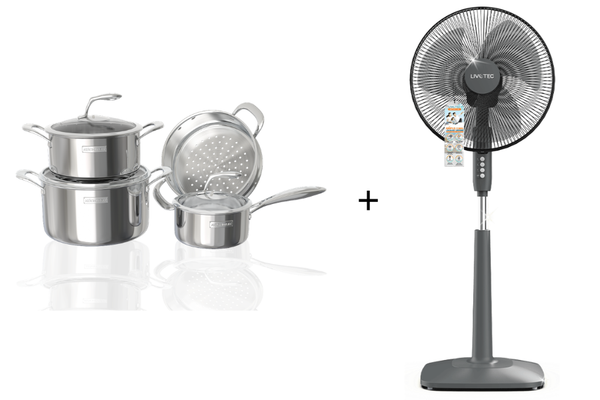 Bộ nồi Kochmax KMC-866 & Quạt cây Livotec S-200