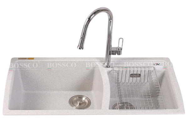 Chậu rửa chén Bossco BC-E10050XKS 2 hộc xám kim sa