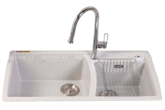 Chậu rửa chén Bossco BC-E10050XKS 2 hộc xám kim sa