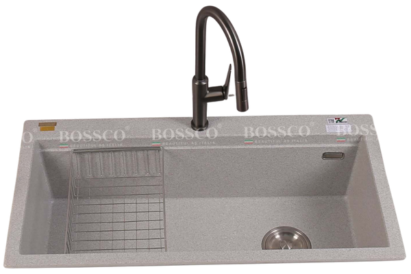 Chậu rửa chén Bossco BC-B10052XKS 1 hộc xám kim sa