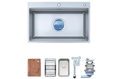 Chậu rửa chén Nobinox LIRA NJ560D 1 hộc