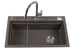 Chậu rửa chén Bossco BC-B9052NKS 1 hộc