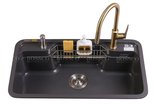 Chậu rửa chén Bossco BC-G9050XĐ 1 hộc bo góc