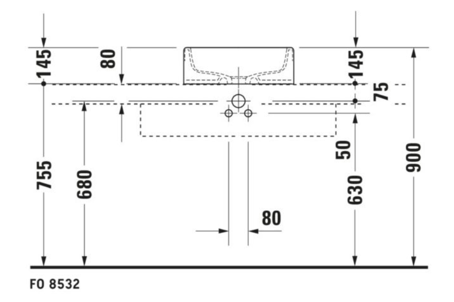 Chậu lavabo Duravit 0445460000 Starck 1