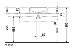 Chậu lavabo Duravit 0445460000 Starck 1