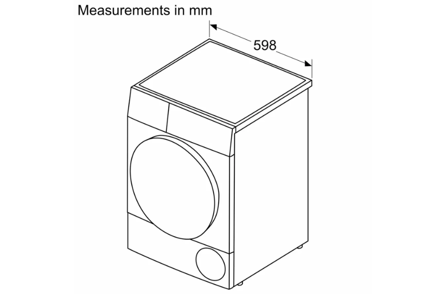 Máy sấy Bosch WQB245B0SG bơm nhiệt 9 kg Serie 8 màu trắng