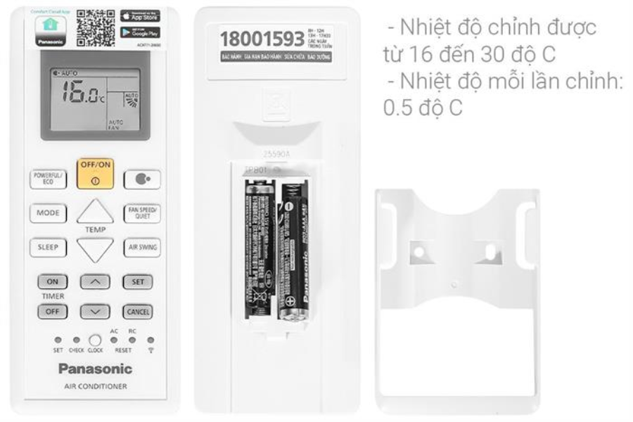 Máy lạnh Panasonic CU/CS-RU12CKH-8D 1 chiều 12.000 BTU 1.5 HP