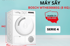 Máy sấy quần áo Bosch WTH83008SG Series 4 8kg