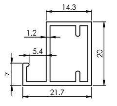 Khung nhôm cho cửa kính Imundex 7 454 007