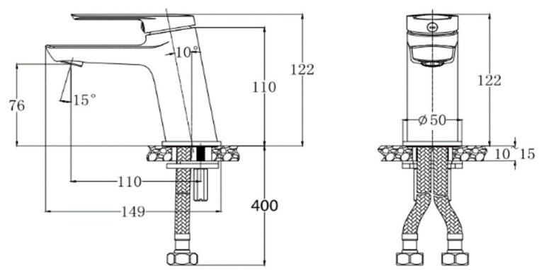 Vòi lavabo Caesar B120CU