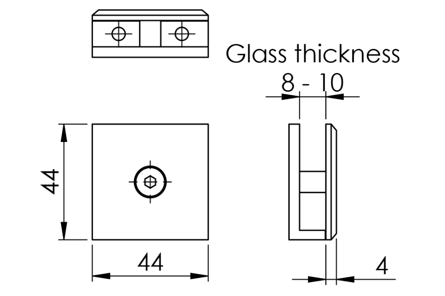 Kẹp kính gắn tường  Imundex 712.12.570
