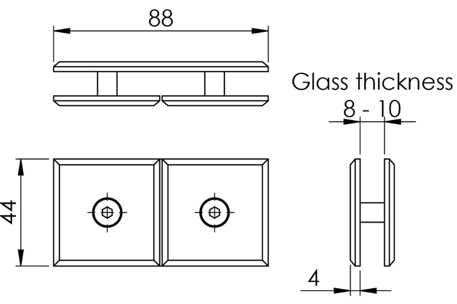 Kẹp kính 180° – Imundex 712.12.573