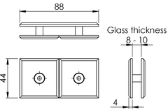 Kẹp kính 180° – Imundex 712.12.573