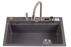 Chậu rửa chén Bossco BC-A8252XĐ 1 hộc, 2 phím đa năng
