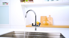 Vòi rửa chén Nobili SORA NB164 nóng lạnh 3 đường nước