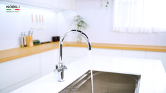 Vòi rửa chén Nobili SORA NB164 nóng lạnh 3 đường nước