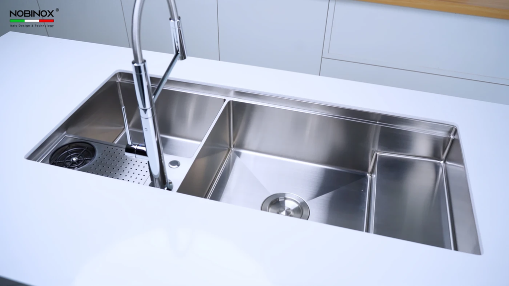 Chậu rửa chén Nobinox RAZIA NJ577 2 hộc