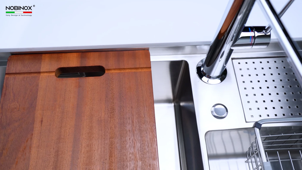 Chậu rửa chén Nobinox RAZIA NJ577 2 hộc