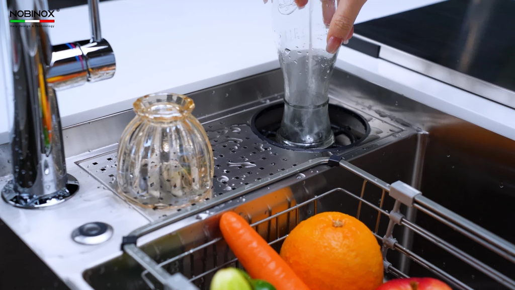 Chậu rửa chén Nobinox RAZIA NJ577 2 hộc