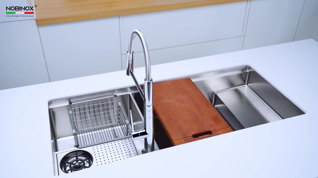 Chậu rửa chén Nobinox RAZIA NJ577 2 hộc