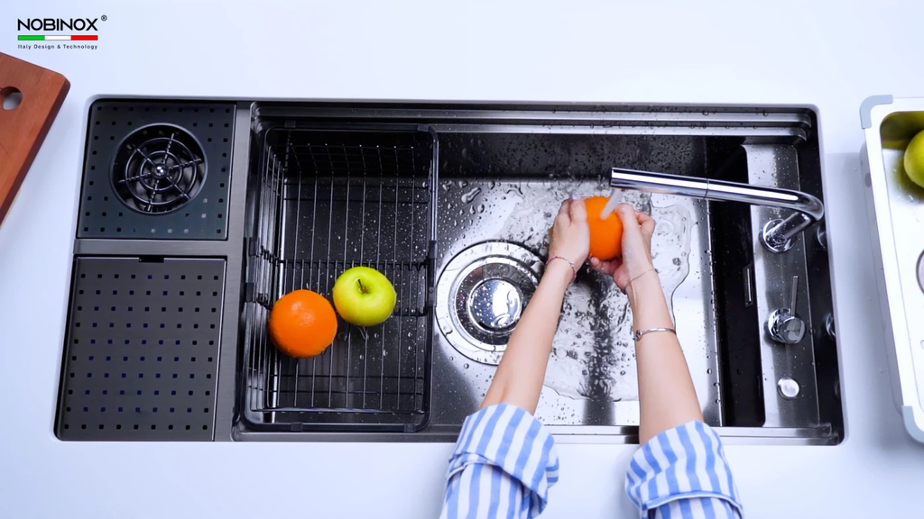 Chậu rửa chén Nobinox LUMIA NJ511B 1 hộc