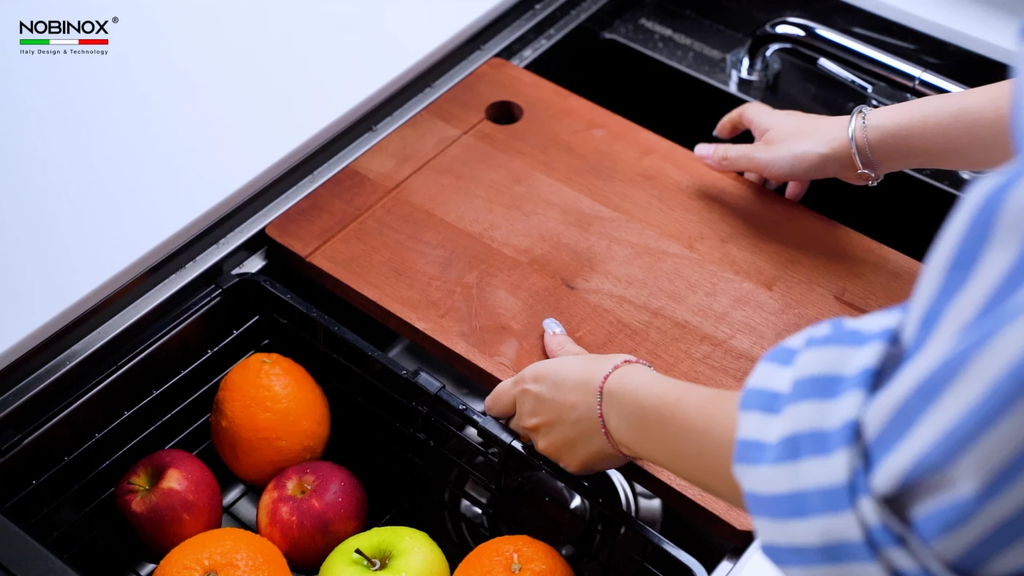 Chậu rửa chén Nobinox LUMIA NJ511B 1 hộc