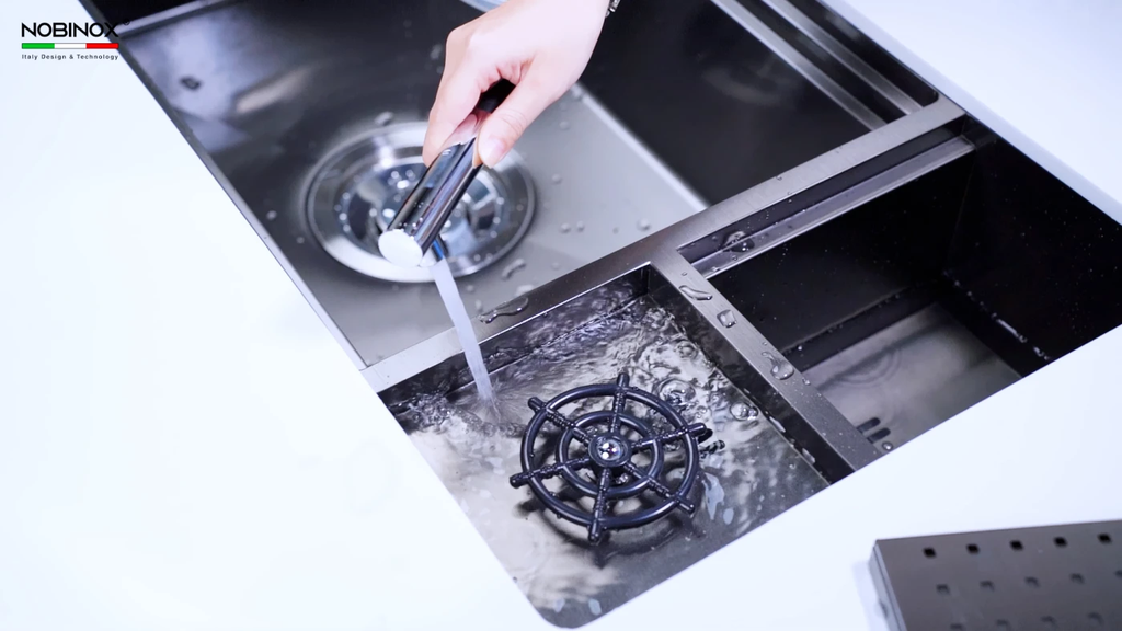 Chậu rửa chén Nobinox LUMIA NJ511B 1 hộc