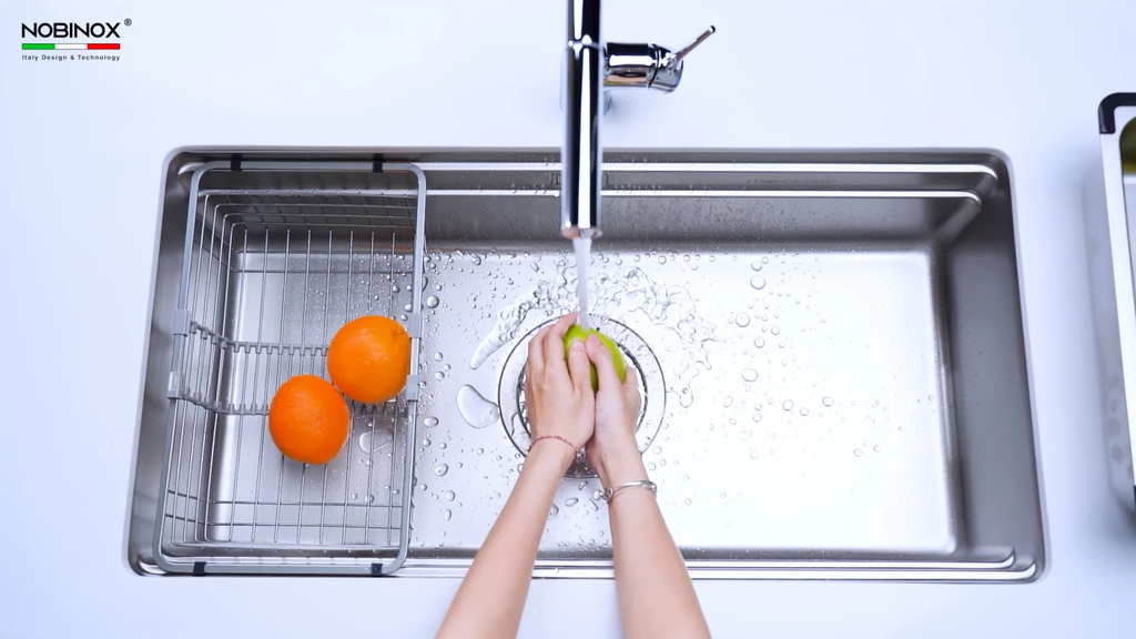 Chậu rửa chén Nobinox LIRA NJ566D 1 hộc