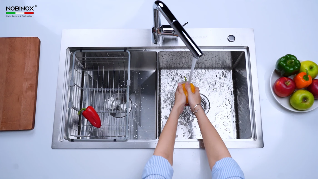 Chậu rửa chén Nobinox LUMIA NJ522 2 hộc