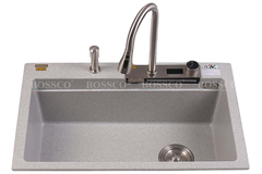 Chậu rửa chén Bossco BC-A8252XKS 1 hộc, 2 phím đa năng