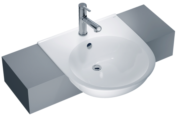 Chậu lavabo Caesar LF5302 bán âm bàn