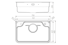 Chậu rửa chén Nobinox LIKEN NL780