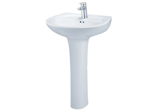 Chậu lavabo Caesar L2220+P2445 treo tường chân dài