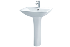 Chậu lavabo Caesar L2365+P2445 treo tường chân dài