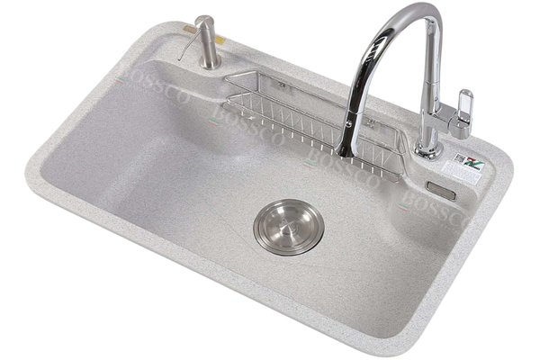 Chậu rửa chén Bossco BC-G8050XKS 1 hộc bo góc